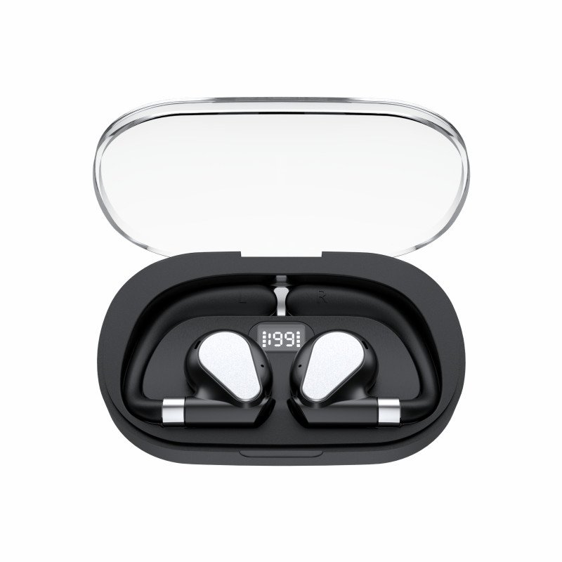 Hotriple brand ear-hook style C21 tws wireless earbuds with charging case cheap price in-ear stereo wireless earphone