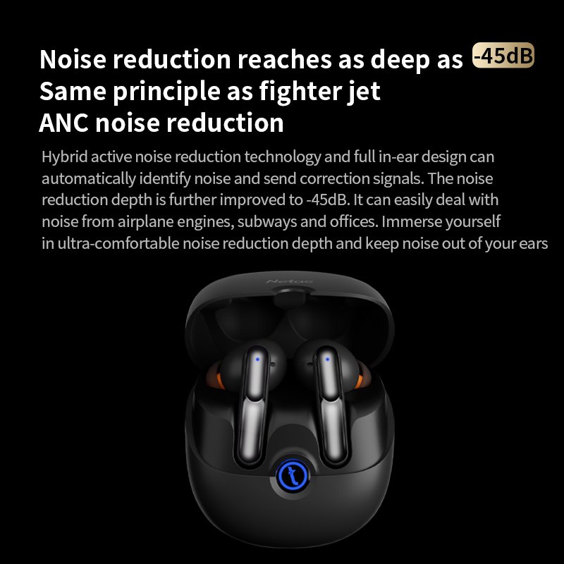 Ultra-Long Standby Time Fast Charging In-Ear Noise Cancelling TWS Earphones & Headphones with Low Latency Bluetooth Connection