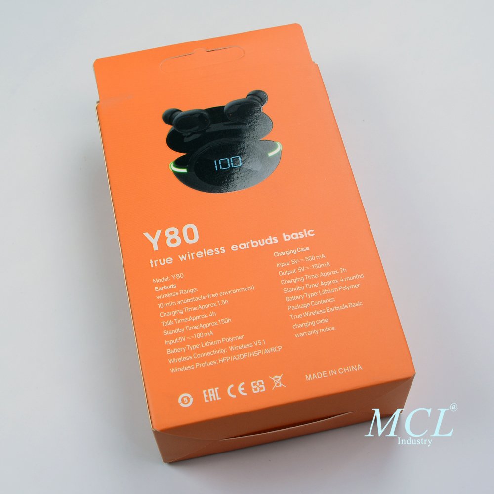 Wholesale OEM ODM tws y80 bt5.0 earbuds sport Wireless Headsets Led Headphones Haudifonos gaming Stereo earphones headsets
