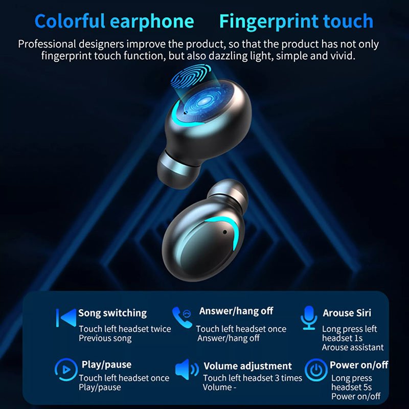 F9-5c Tws Wireless Earbuds Handsfree Gaming Sport Headset 2000mah Ear Buds For Headphone
