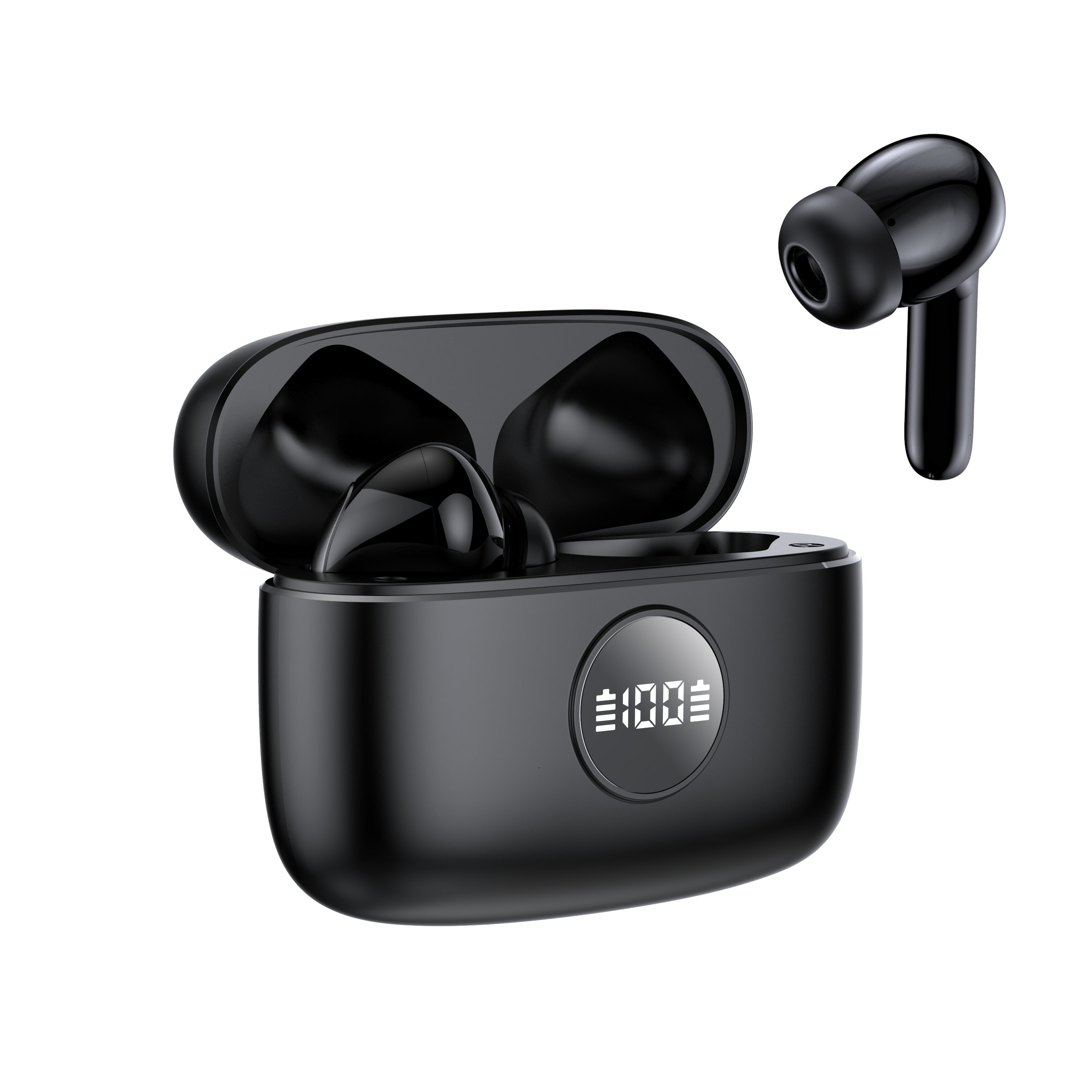 New S57 Wireless Earbuds, Active Noise Cancelling Bluetooth Ear Bud, Bluetooth 5.3 Earphone with LED Power Display Charging Case