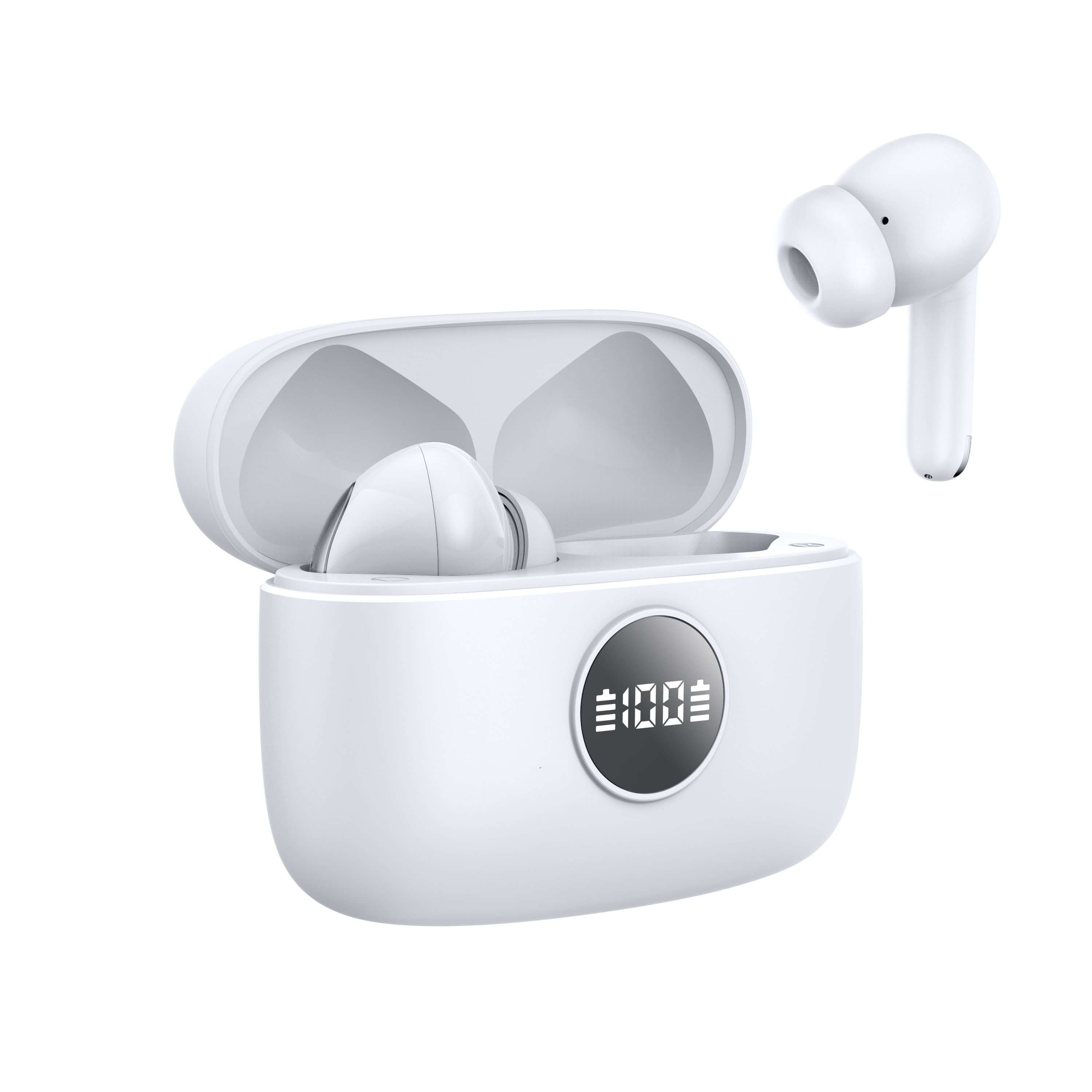 New S57 Wireless Earbuds, Active Noise Cancelling Bluetooth Ear Bud, Bluetooth 5.3 Earphone with LED Power Display Charging Case