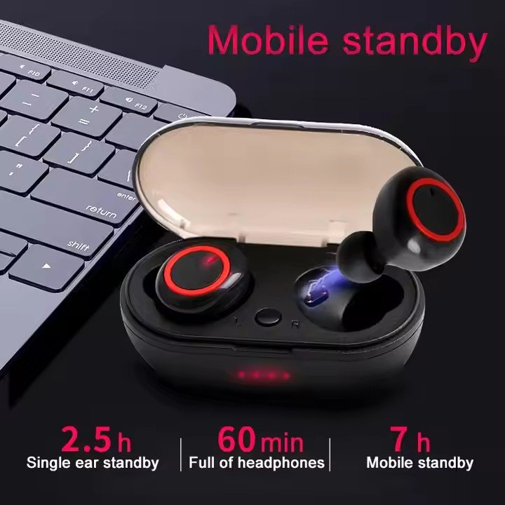 Hot Y50 Tws Wireless BT 5.3 Earphones Noise Canceling Headset 3d Stereo Sound Music Earbuds In-ear Headphones Y50 Y30 Tws