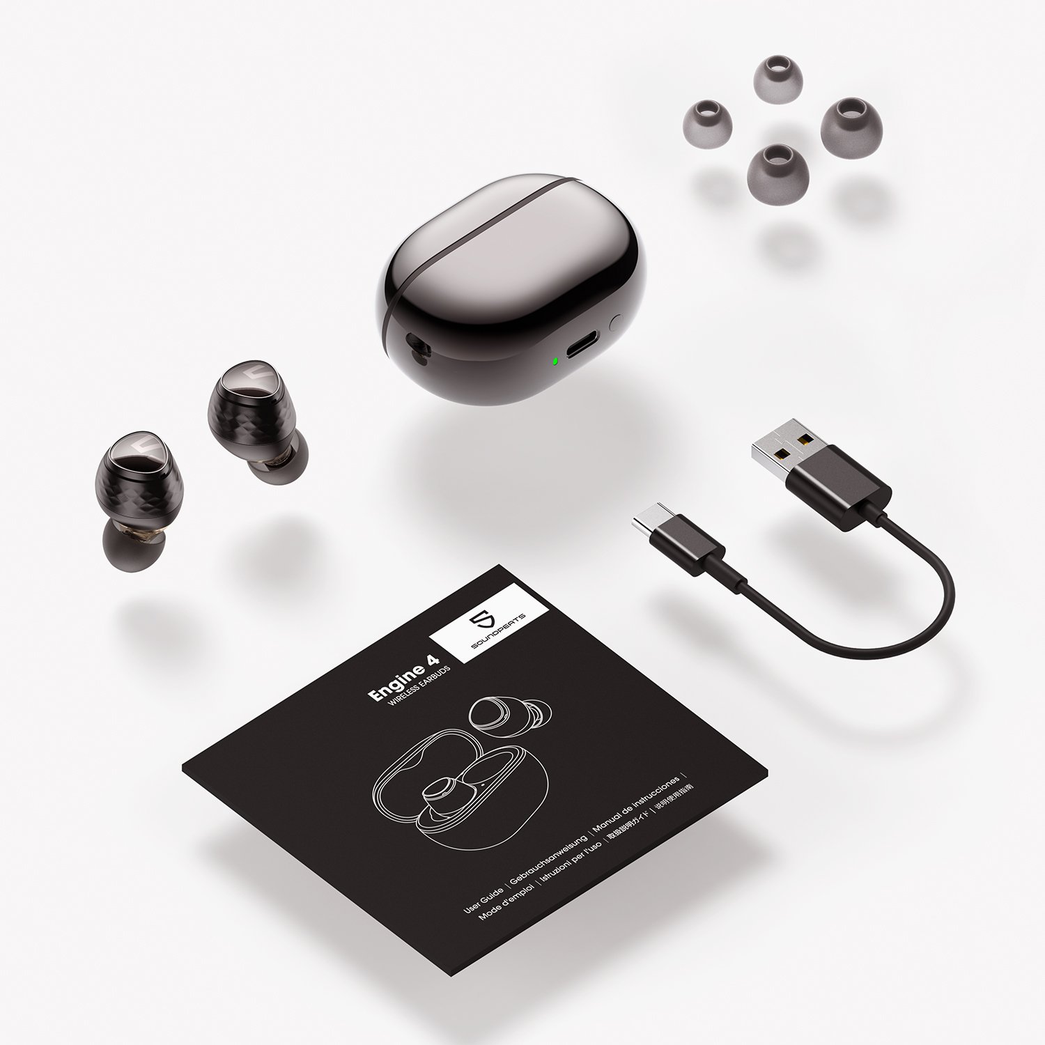 SoundPEATS Engine4 Wireless earbuds Dual Dynamic Driver earphone blue tooth in ear earbuds with Hi-Res audio LDAC tec