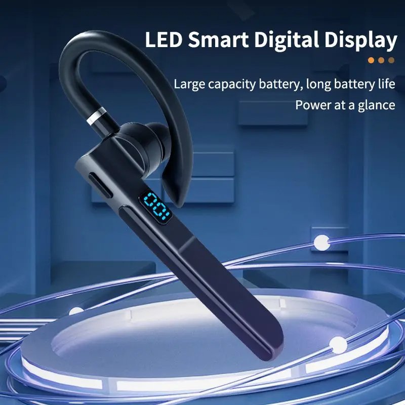 Best Seller 2024 Sport Headset with LED Noise Cancelling Reloj TWS Earbuds for Apple Single Ear Clip Business Wireless Earphones