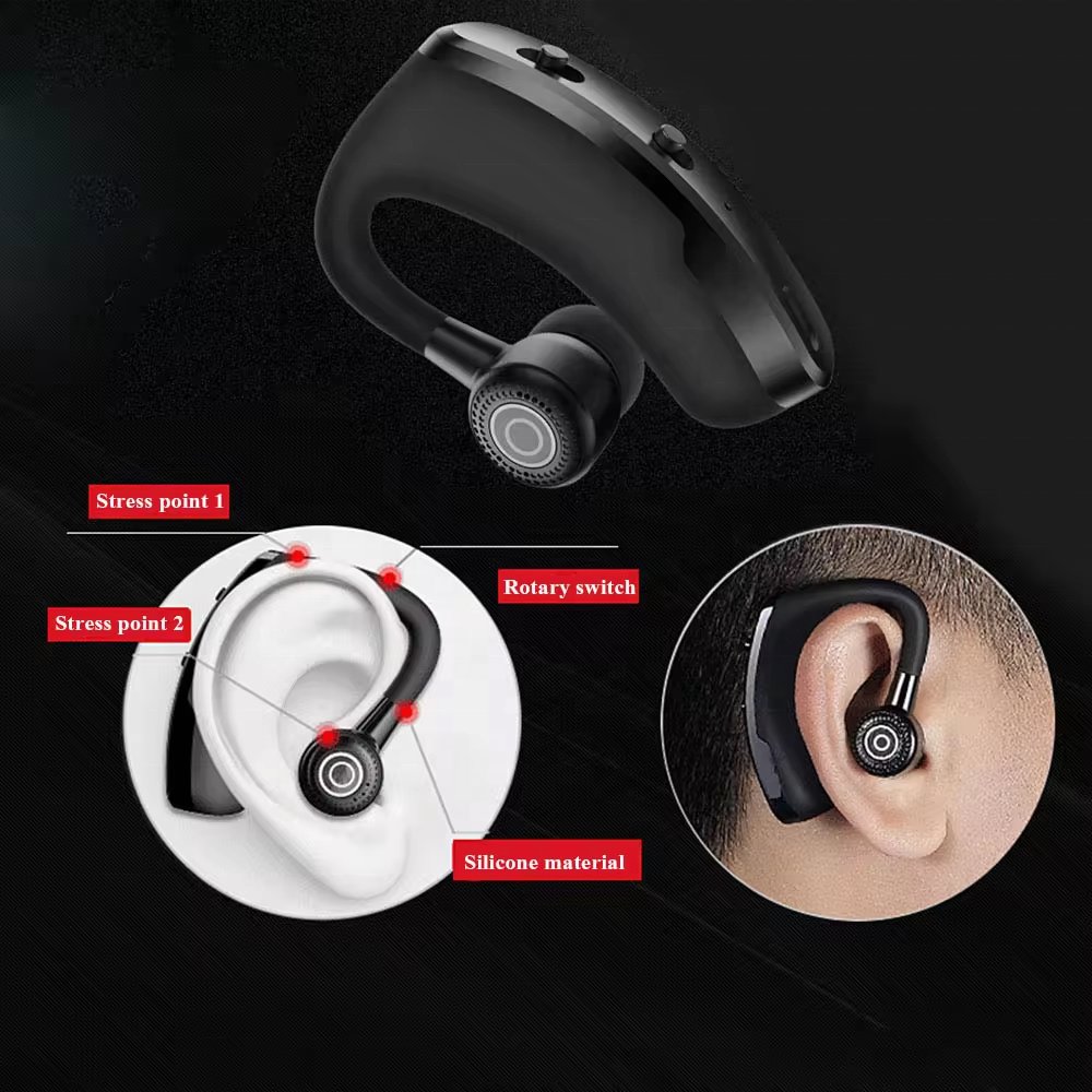 Dodoup V9 Hands free headphones HIFI Stereo TWS Wireless Earphone Earhook Earbuds for Music Listening