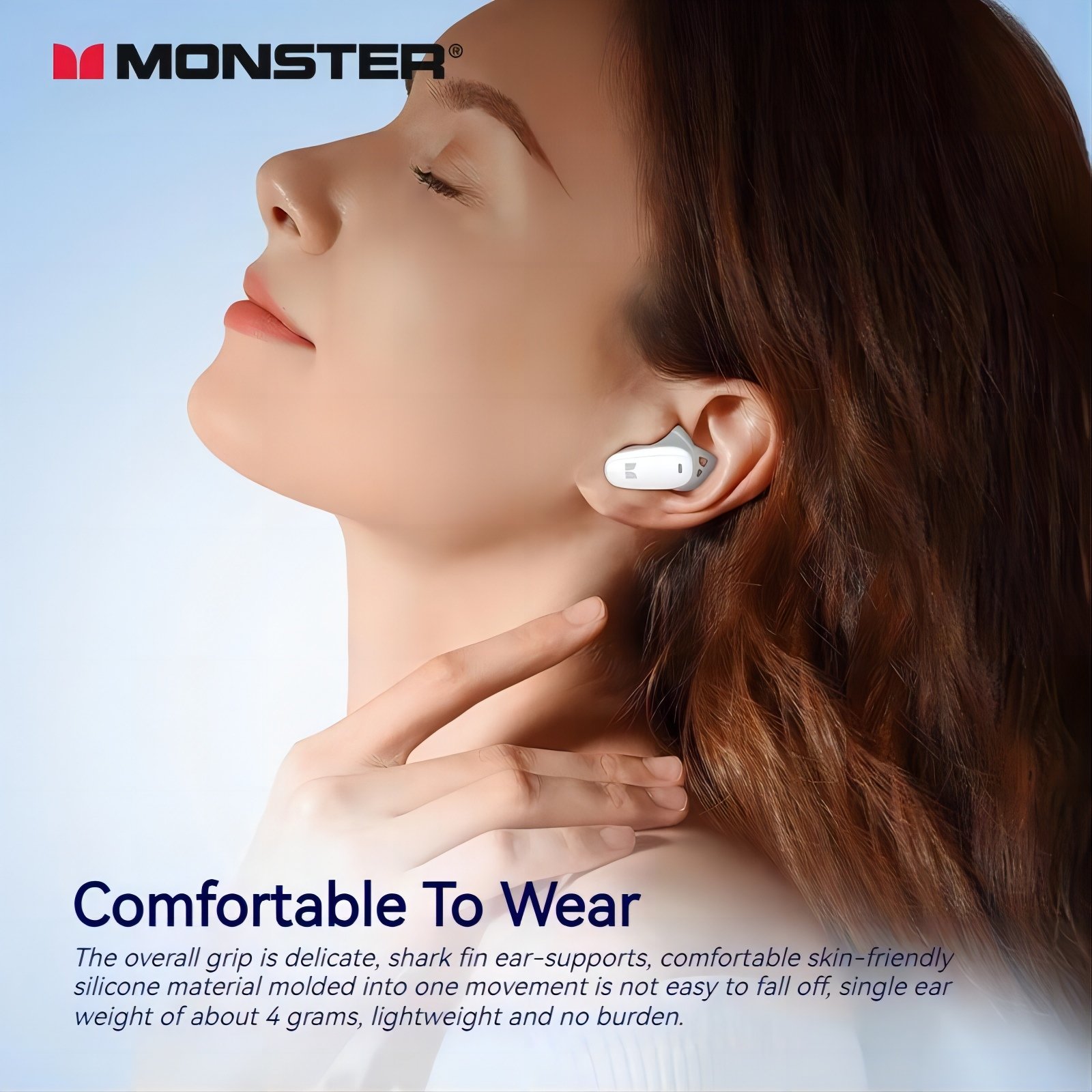 Monster N-LITE 206 Wireless Earbuds Noise Cancelling tws Earphones BT Sport Waterproof Audifonos Mini Gaming In-Ear Headphones