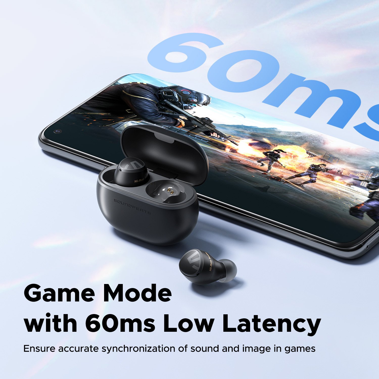 SoundPEATS Mini HS Newest True Wireless earbuds Mini TWS Headphones AI Noise Cancellation Earphones with LDAC