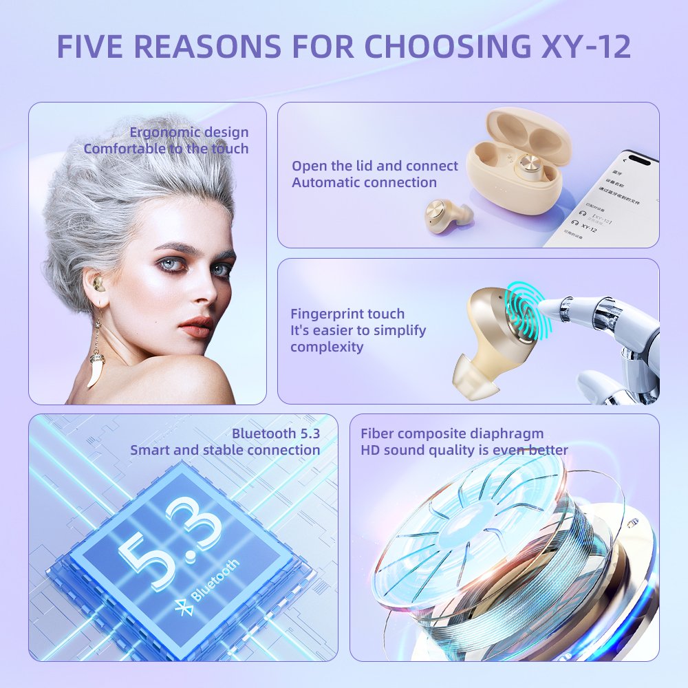 XY-11 Factory Original HiFi Stereo Earbuds Noise Cancelling Bluetooth 5.3 Earphones TWS Sports Wireless Headphones