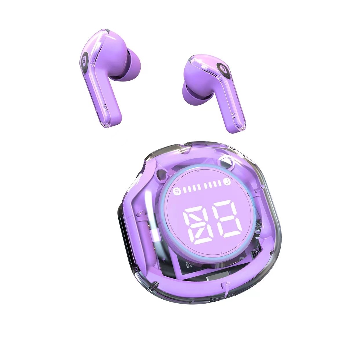 BT5.3 Long Music Time Noise Cancelling TWS Earphones Headphones Air39 Wireless Crystal Clear ENC Auriculares Transparent Earbuds