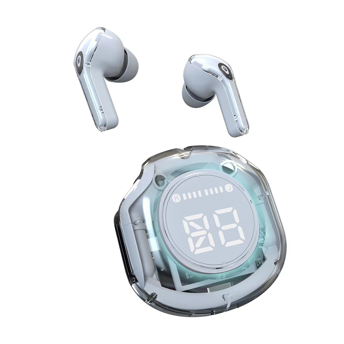 BT5.3 Long Music Time Noise Cancelling TWS Earphones Headphones Air39 Wireless Crystal Clear ENC Auriculares Transparent Earbuds