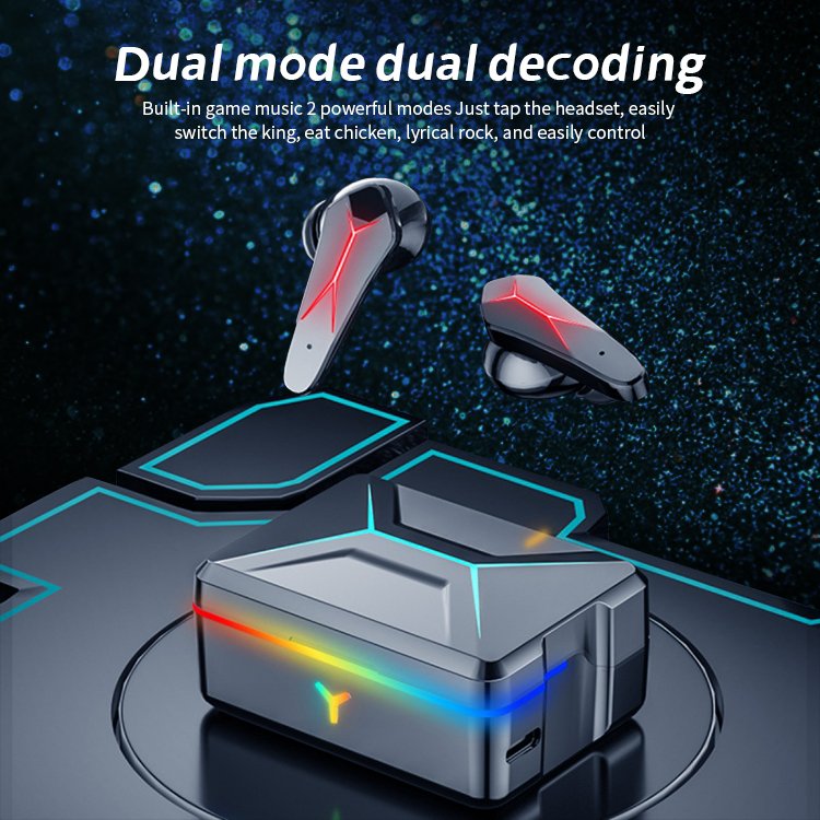 Colorful gaming earphone X7 TWS sport in-ear headphone noise cancelling IPX4 waterproof earbuds