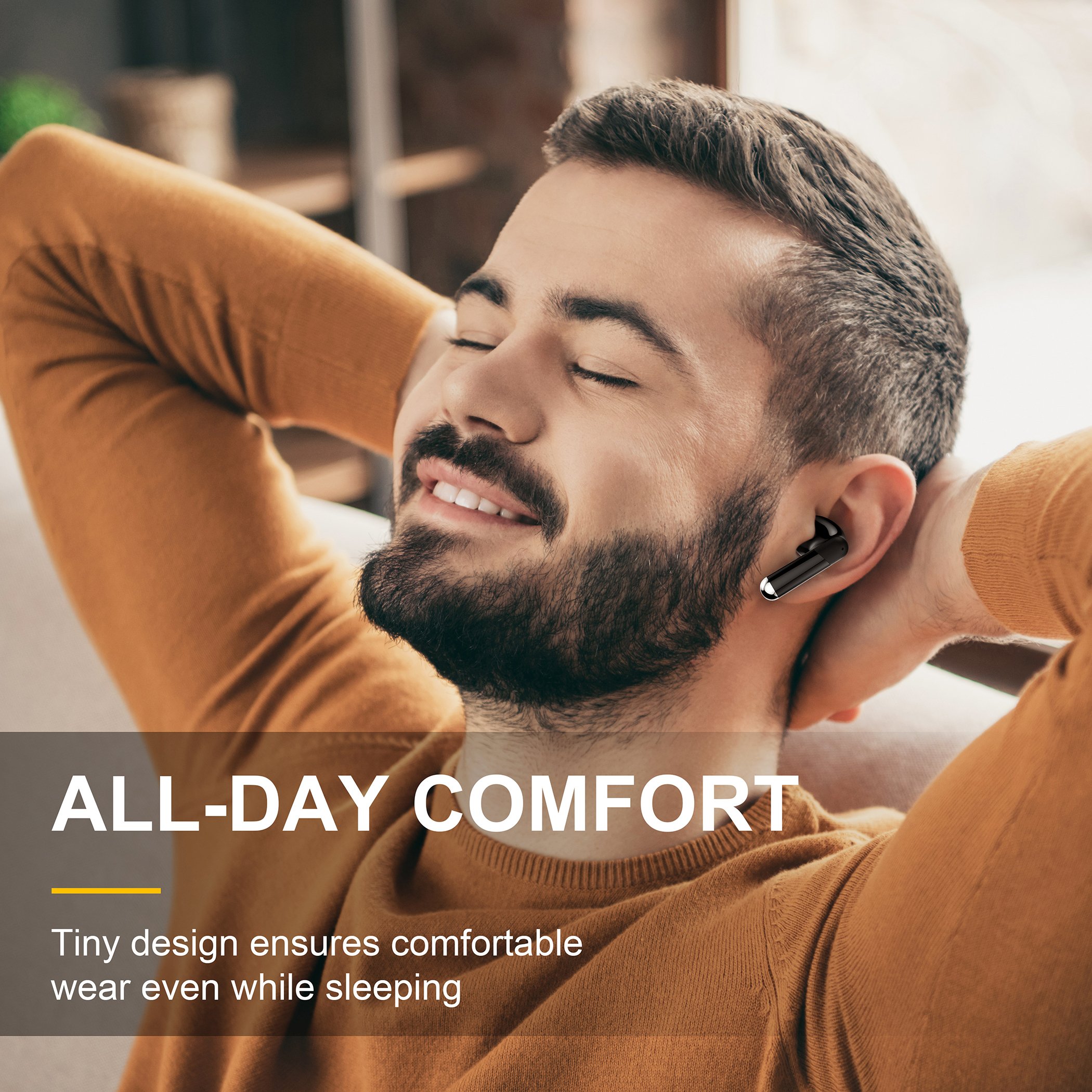 SP9D LED Dual Digital Display Wireless Earphones In Ear Mini Earbuds with Multi-function Touch Area and ENC Noise Cancelling