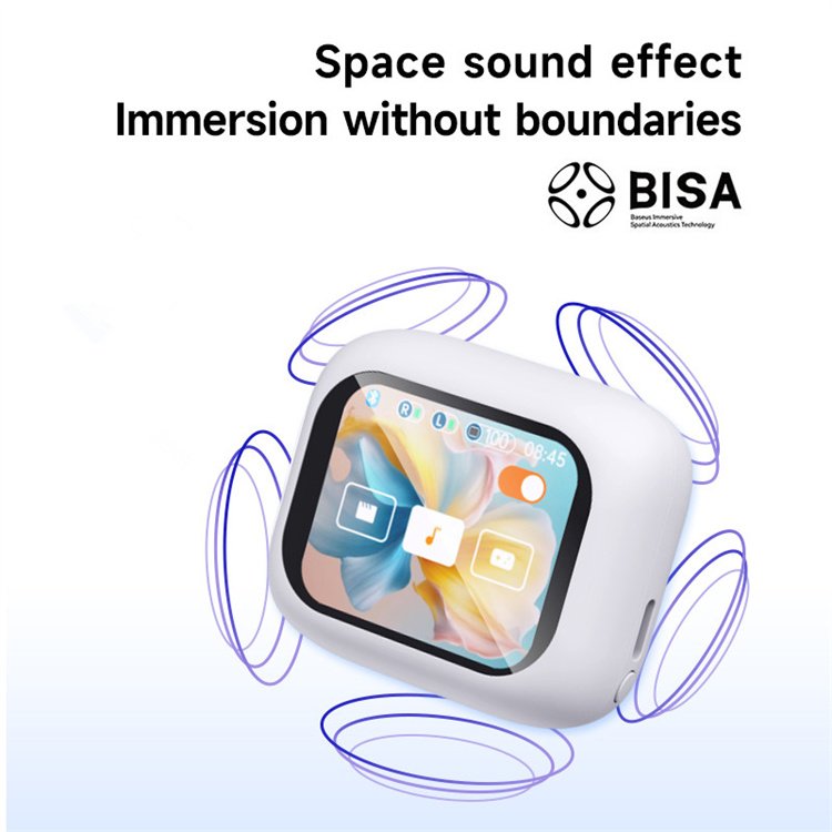 V8 Touch Screen Headphones Noise Cancelling ENC ANC Sport Earbuds TWS Smart LCD Touch Screen V8 Earphone