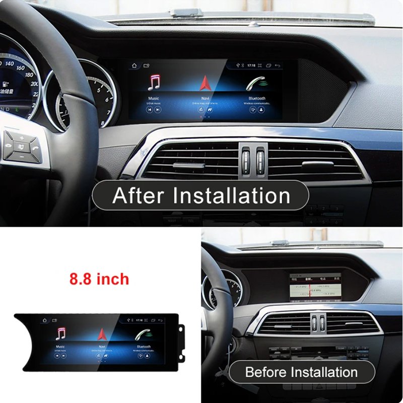 8.8\" 2G+32G Android Car Radio Navigation CarPlay GPS Connection Original Style For Mercedes Benz C Class W204 2011-2013 NTG4.5