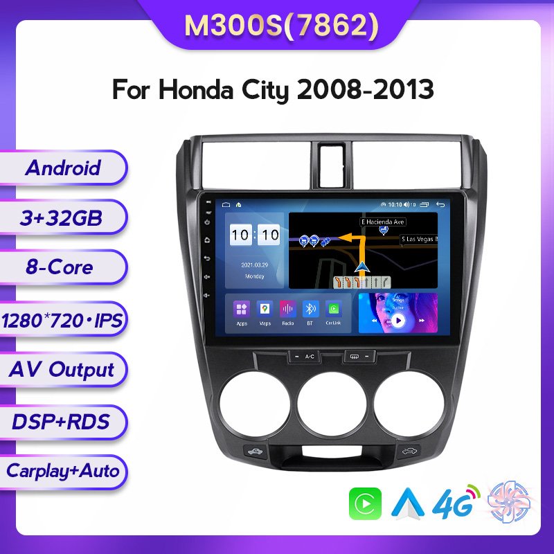 MEKEDE Android For HONDA CITY 2008 2009 2010 2011 2012 2013 Multimedia Car Video DVD Player Navigation GPS Radio 4G LTE WIFI