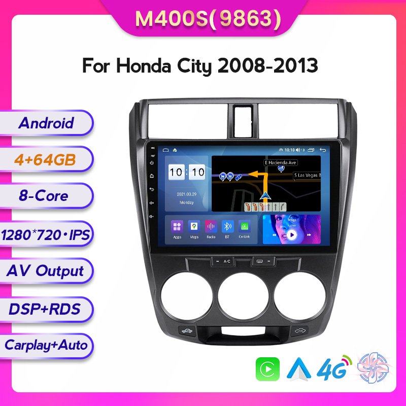 MEKEDE Android For HONDA CITY 2008 2009 2010 2011 2012 2013 Multimedia Car Video DVD Player Navigation GPS Radio 4G LTE WIFI