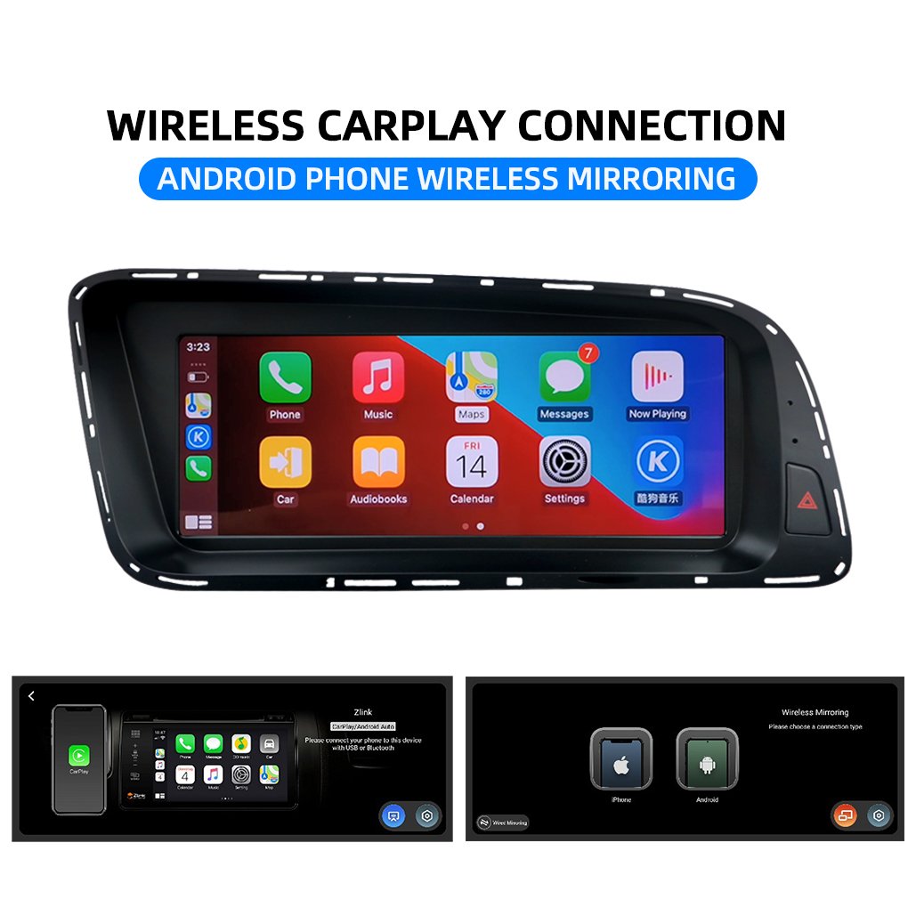 8.8 Inch Screen ANDROID 13 8 CORE Autoradio CARPLAY for Audi Q5 2009 2016 2017 Car DVD Player radio GPS Navigation 4G BT