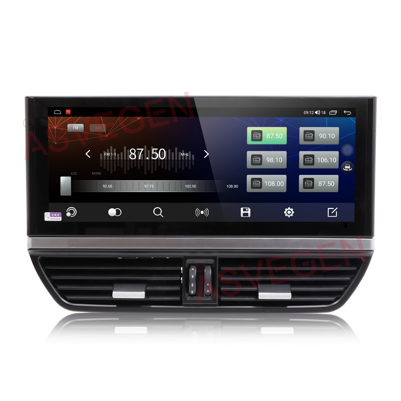 12.3 inch carplay Android auto Car DVD Radio Stereo Player For Porsche Cayenne 2011 -2016 With Car GPS Navigation