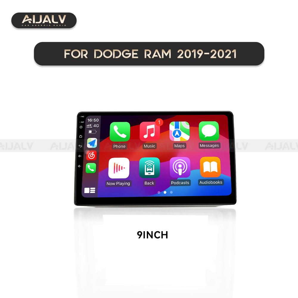 The latest car Android navigation player frame for DODGE RAM 2019-2021 Matte Black LHD/RHD 9 inch 2Din car radio auto supported