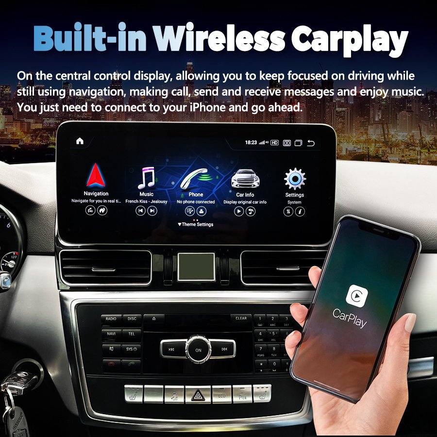 8+256G NEW Android Auto Carplay Car Radio For Mercedes Benz GLE GLS W166 W167 C292 2016-2018 GPS Stereo Multimedia Video Player
