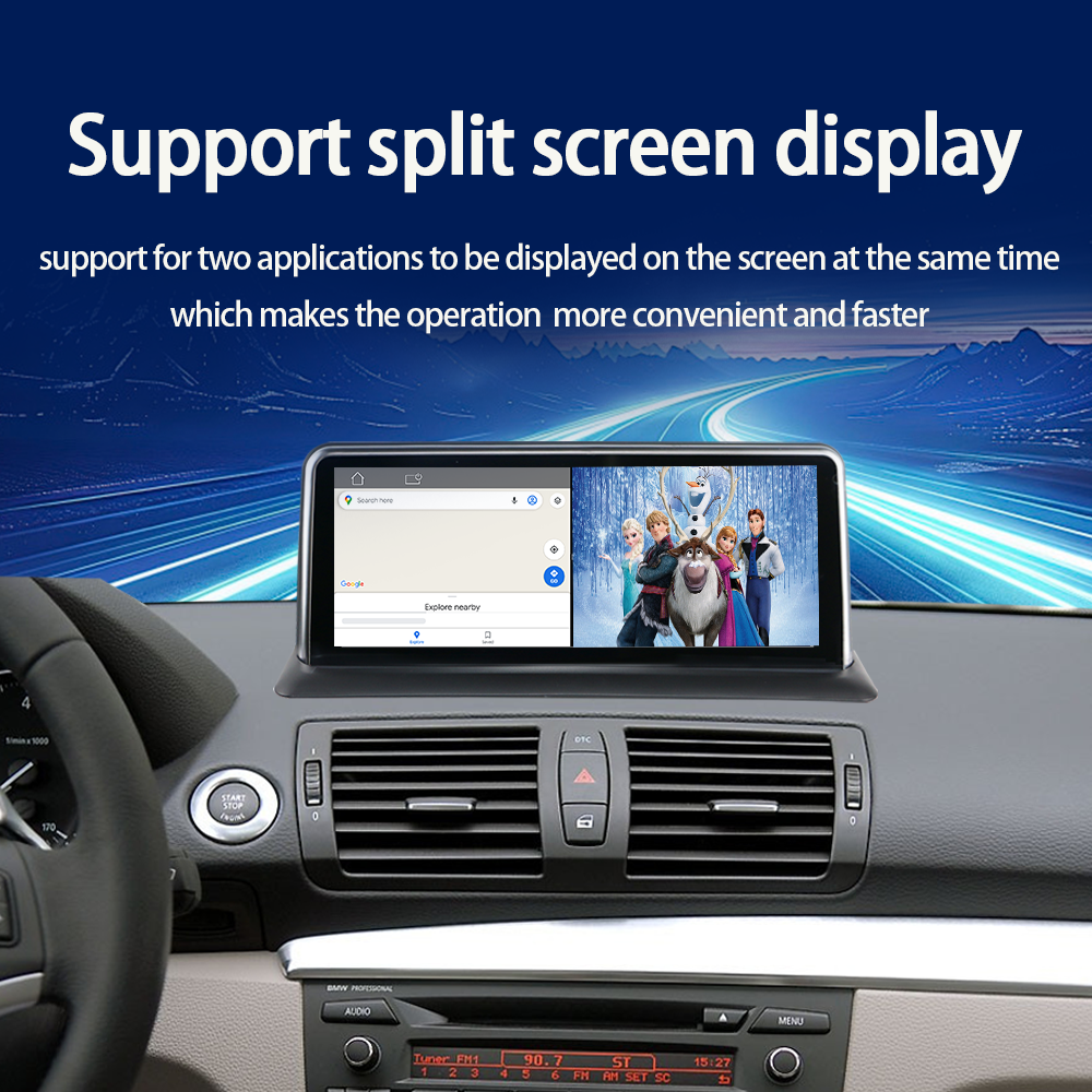 LELV Android 14 Car Radio Car Dvd Player 10.25 Inch Ips Touch Screen Head Unit Gps Navigation For Bmw E81/e82/e87/e88 2004-2011