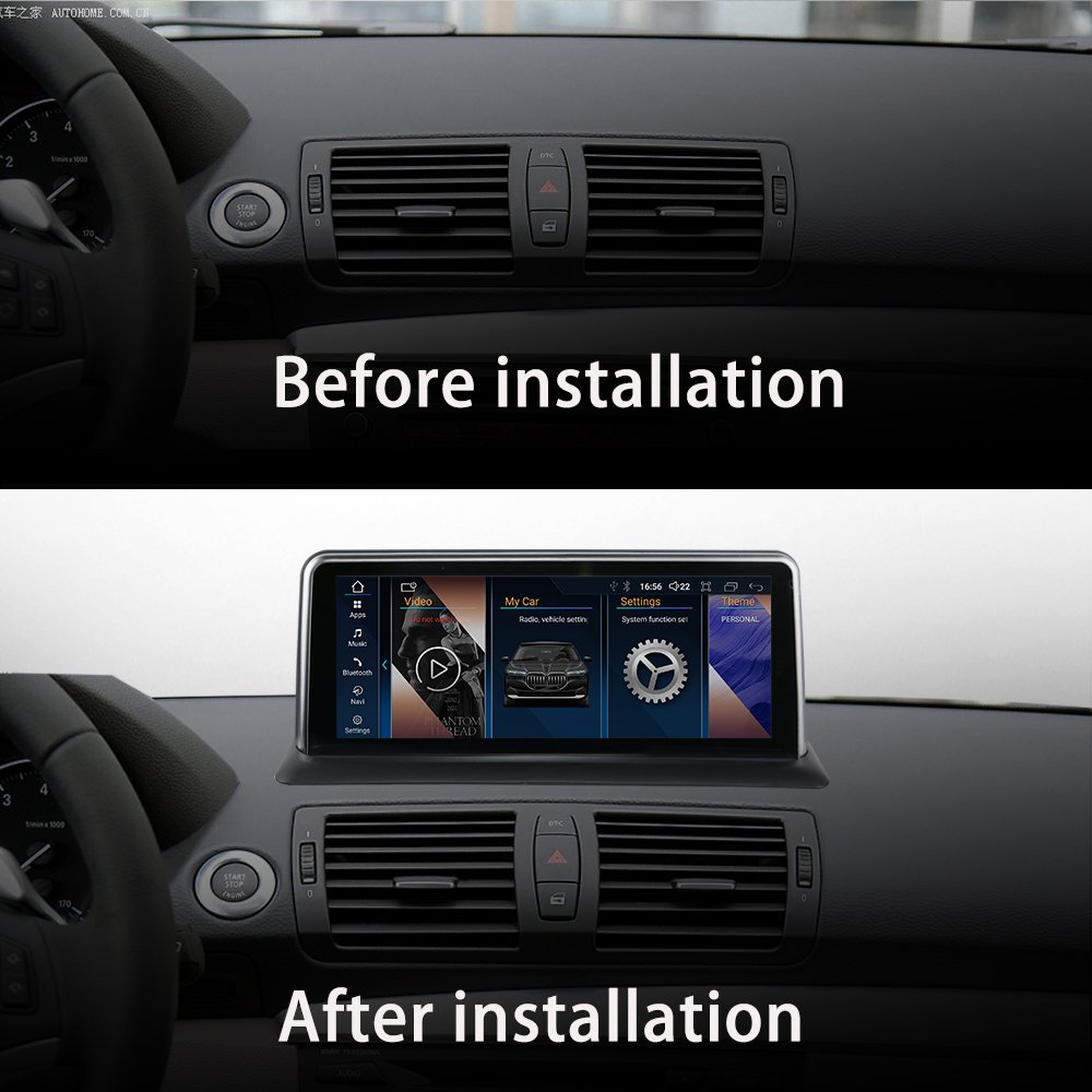 LELV Android 14 Car Radio Car Dvd Player 10.25 Inch Ips Touch Screen Head Unit Gps Navigation For Bmw E81/e82/e87/e88 2004-2011