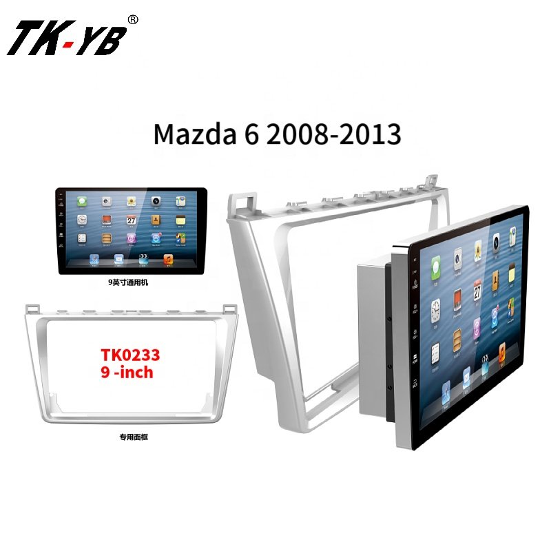 Car DVD Player frame for Mazda 6 2008-2015 navigation panel car radio frame Android radio fascia frame