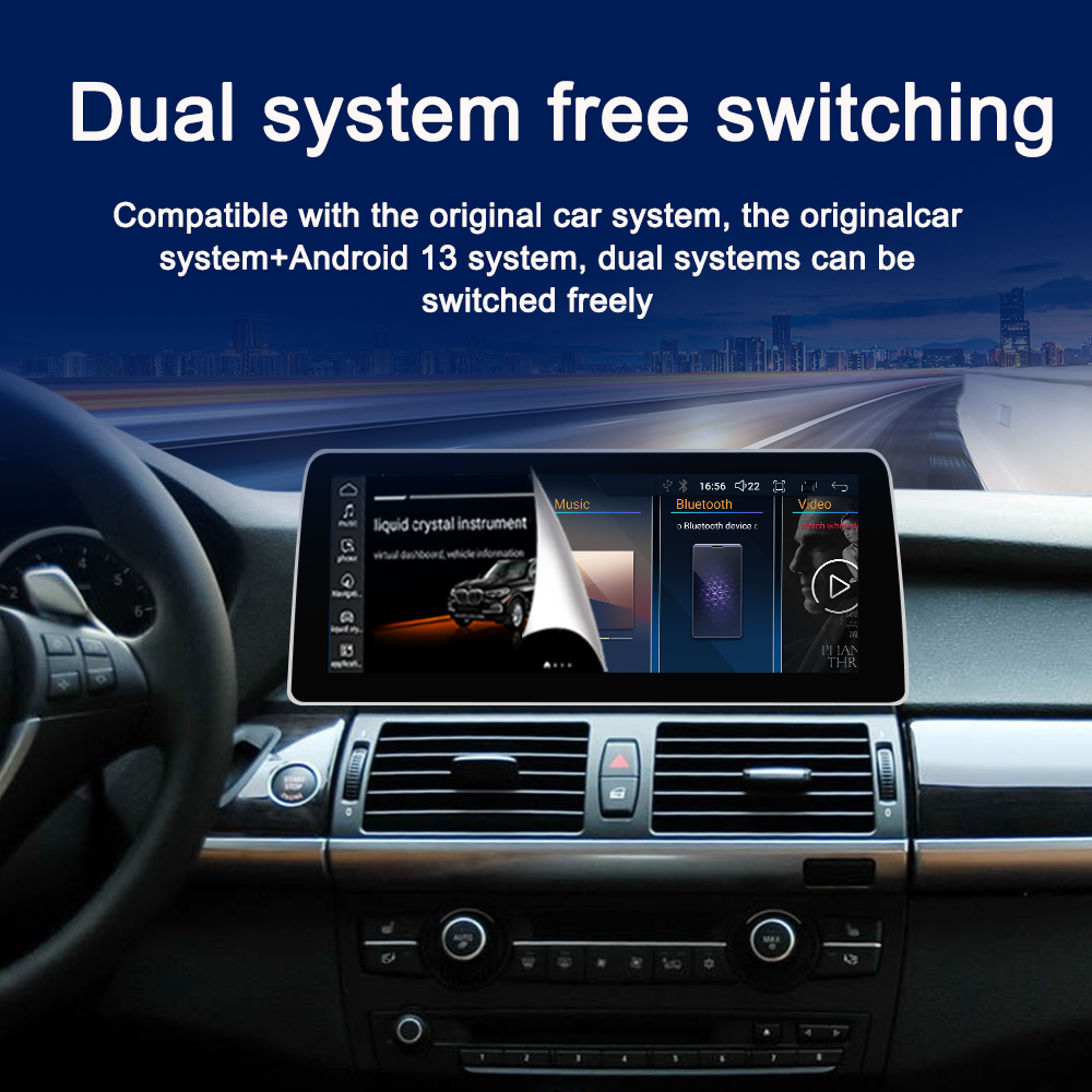 LELV Android 12.3" Car Audio Auto Radio Dvd Player For Bmw X5 E70 X6 E71 2007-2013 Android Stereo Autoradio Car Screen