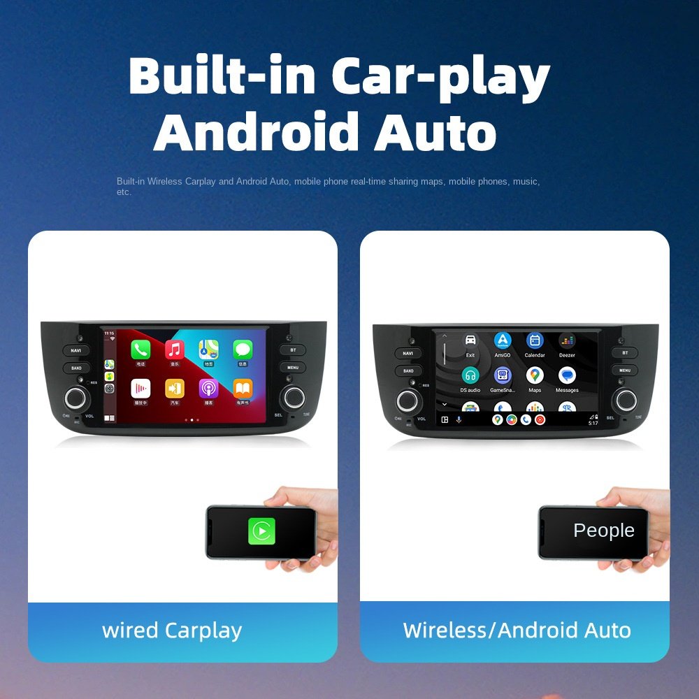All-in-One 7-Inch Large Screen Android GPS Navigation Car Radio Wireless Carplay DVD MP5 Stereotypes 2 Din 1 Year