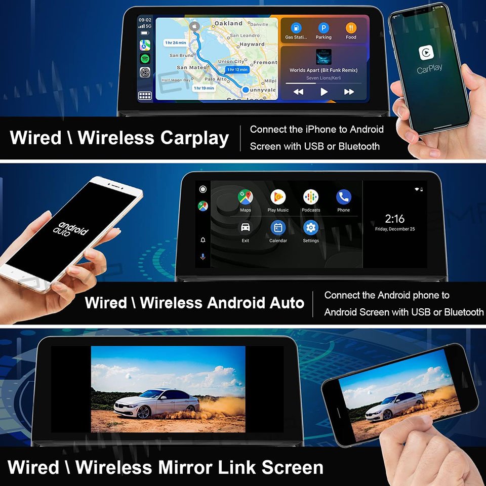 OKOK Android 12 8G 128G Car GPS Navigation for Car Android Player 1 Din Android Car Radio