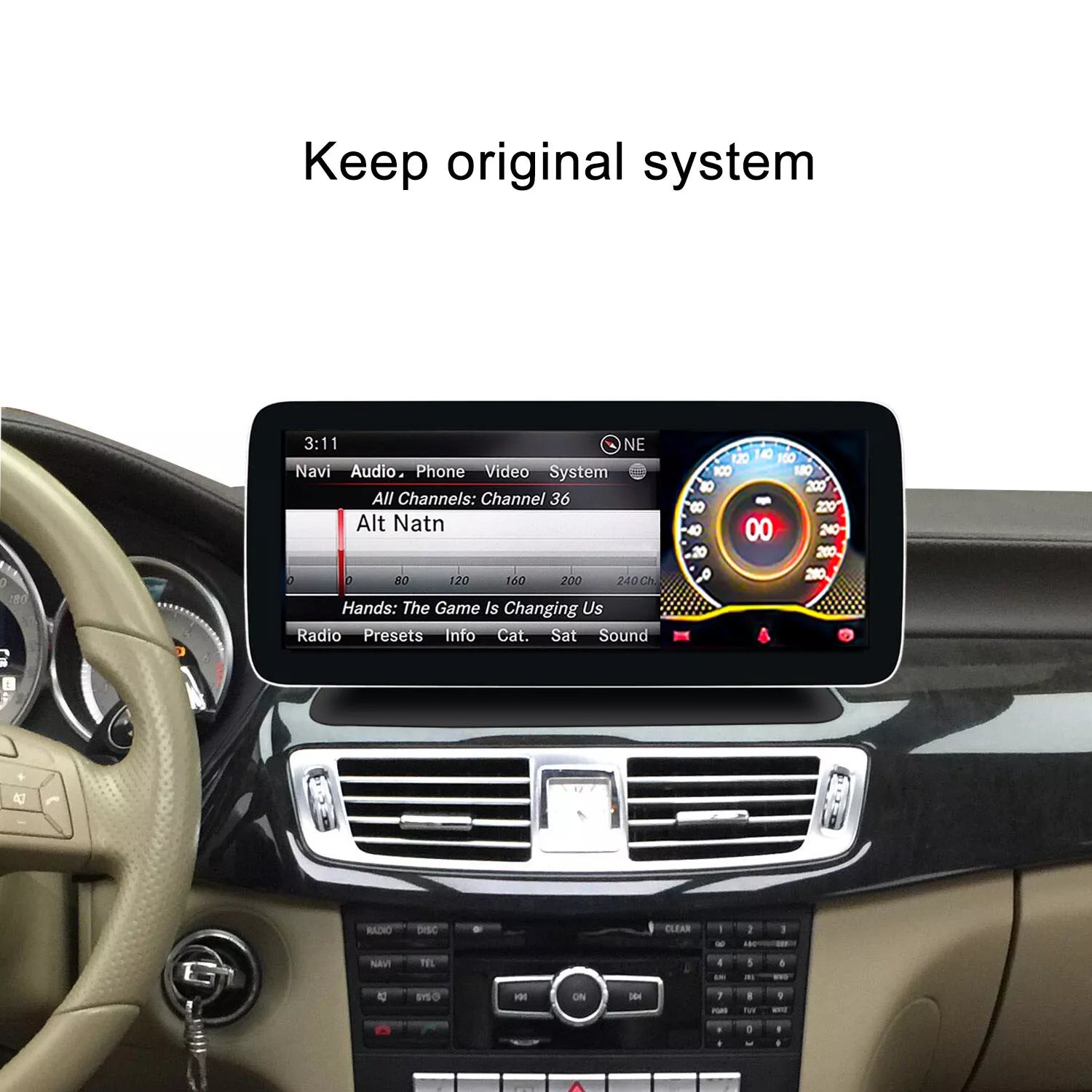 12.3" Android13 4g+64g big screen touch stereo auto radio for Mercedes Benz CLS Class W218 2012-2013 NTG4.5 Wireless Carplay