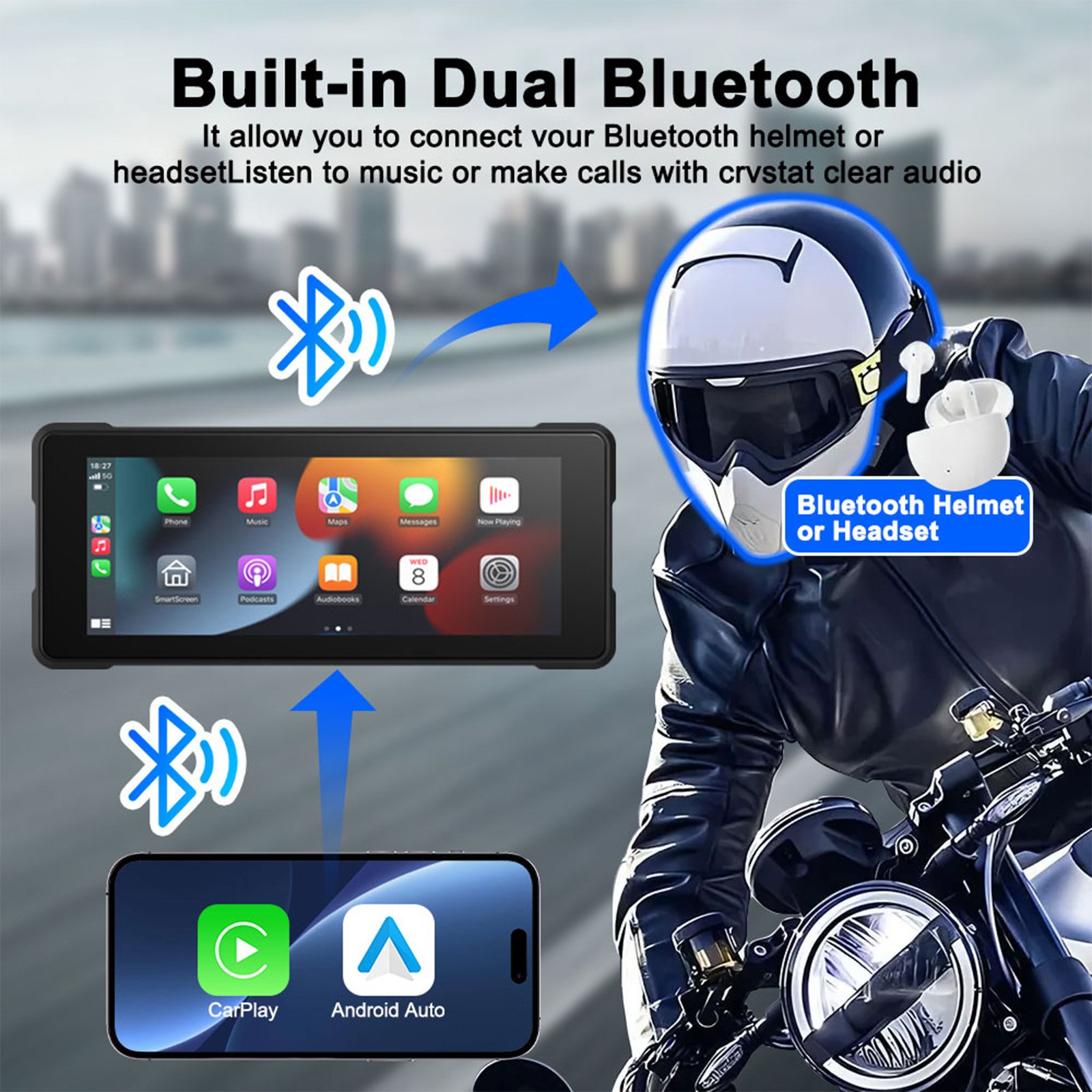 Universal Portable 6.86 Inch Car Stereo Carplay DVR Car Stereo DVD Degree Rotation Player Car Radio