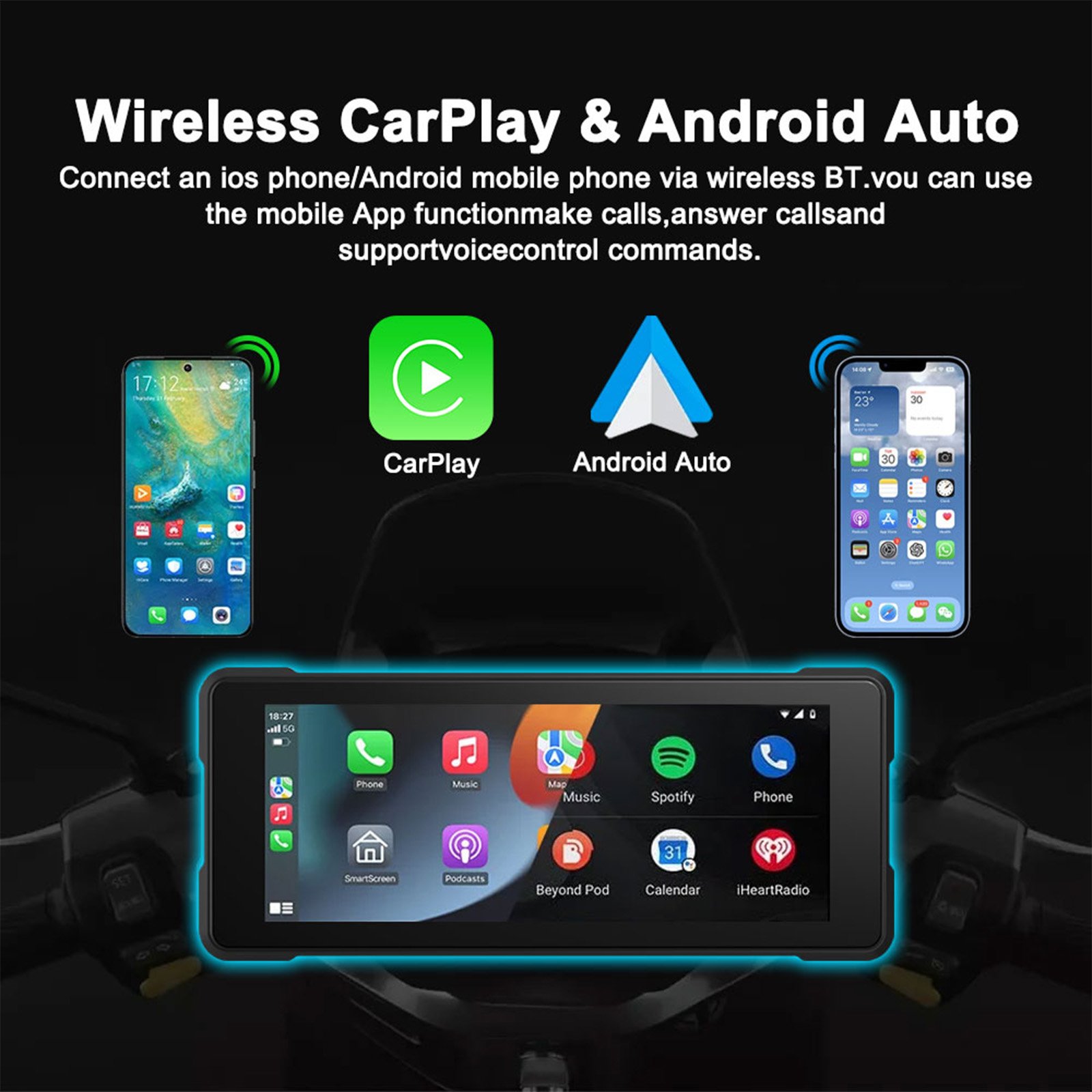 Universal Portable 6.86 Inch Car Stereo Carplay DVR Car Stereo DVD Degree Rotation Player Car Radio