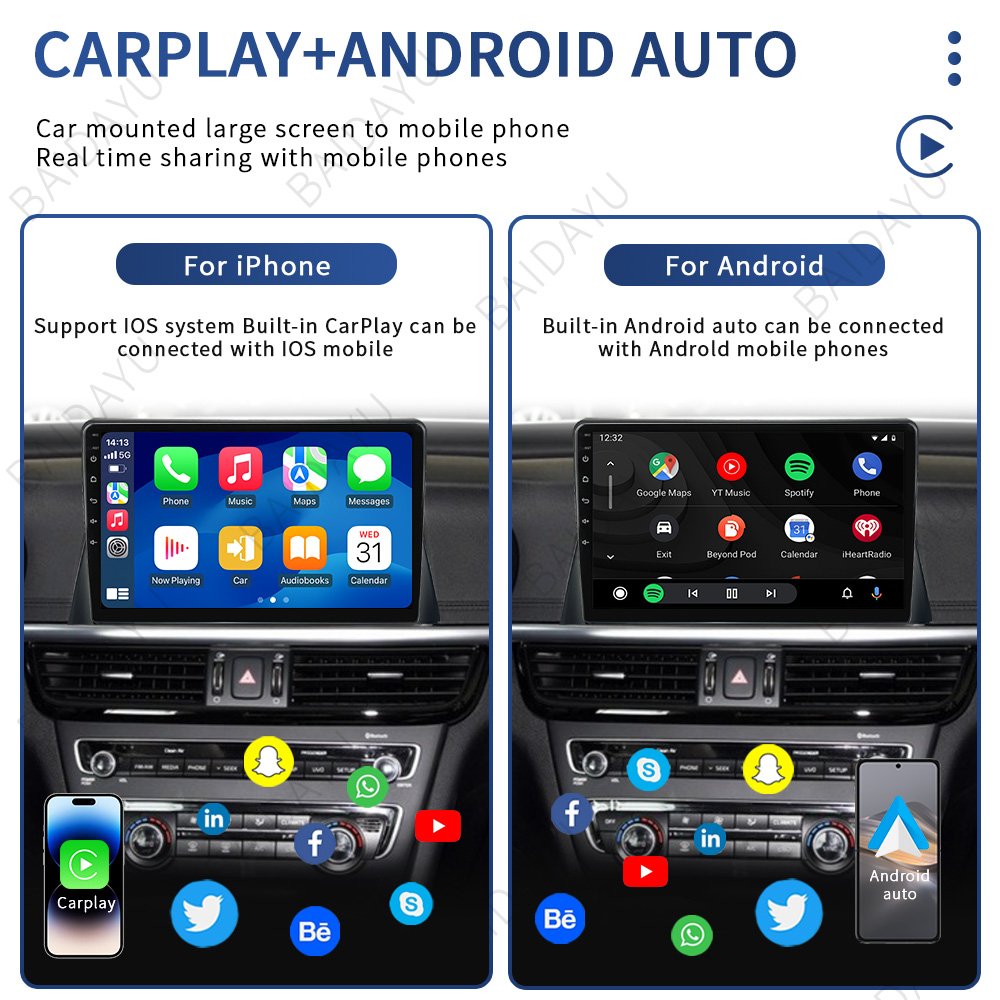 Baidayu 2din T9 7/9/10inch Android12 8core 360 Camera Universal Car DVD Player for Nissan Kia Honda Toyota VW Ford GPS BT WIFI