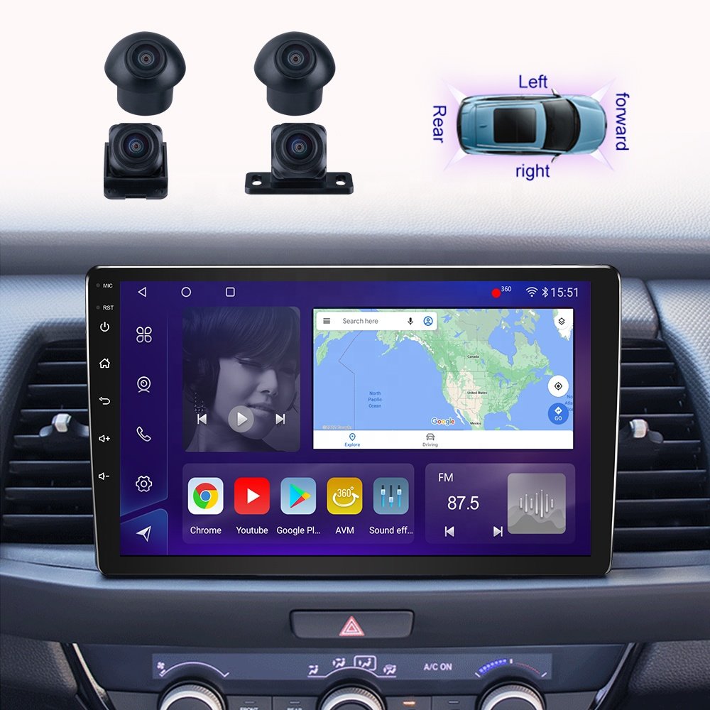 Jmance 7/9/10 Inch Universal Qled 1280*720 Qualccomm SDM450 360Dvr 4G Bt5.0 Android Auto Carplay 2 Din Car Stereo And Audio