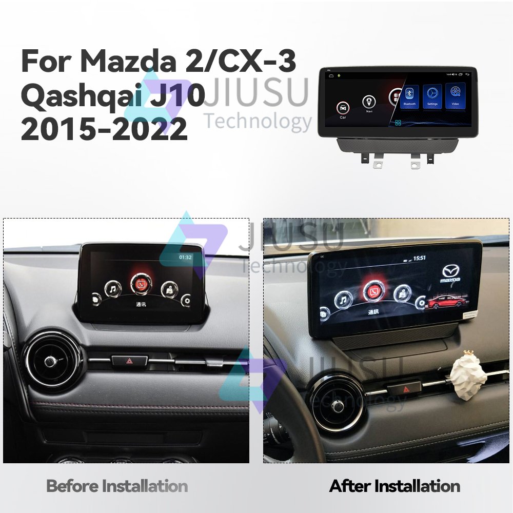 Touch Screen 10.25'' Android Mazda Screen Car Radio DVD Multimedia Player Audio System for Mazda 2 CX-3 2014-2024