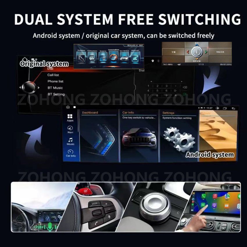 14.9 Inch Android Auto Multimedia Car Radio Head Unit for BMW F10 5 Series Video Player GPS Navigation CarPlay DSP OBD2 Function