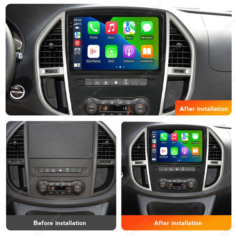 MEKEDE MS Android 13 8+256G 4G LTE gps navigation WiFi 4G LTE car-play auto android car radio for Benz Vito 3 2014-2020