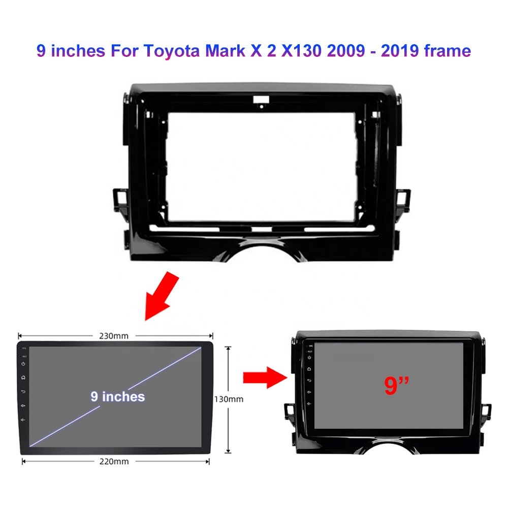 9 Car Stereo Gps Navigation Radio 2 Din Resolution 1280*720 Head Unit 4G Carplay For Toyota Mark X 2 X130 2 Ii 2009 - 2019