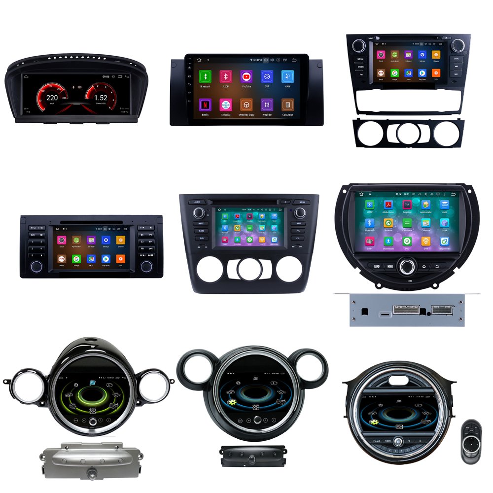 Car dvd radio 9inch IPS screen car player radio android car android universal auto stereo fit for BMW dvd player with carplay