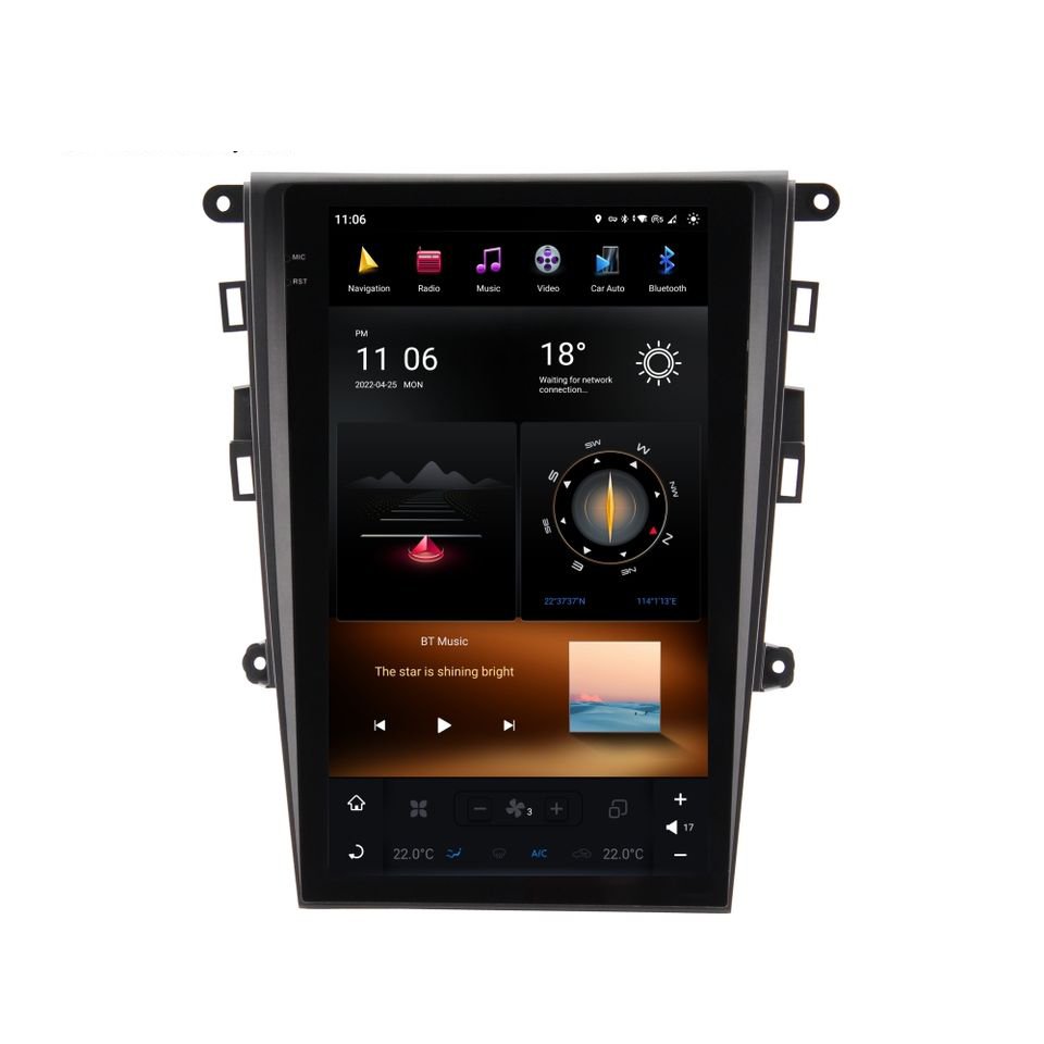 12.1 Inch Android Tesla Style Car Stereo Touch Screen for Ford Mondeo /fusion 2013-2017 Car DVD Player Universal Car Radio GPS
