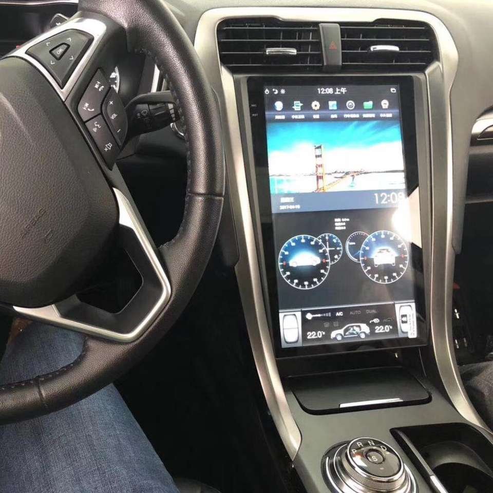 12.1 Inch Android Tesla Style Car Stereo Touch Screen for Ford Mondeo /fusion 2013-2017 Car DVD Player Universal Car Radio GPS