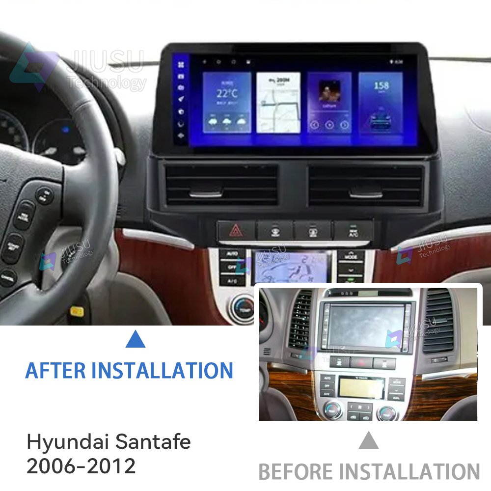 12.3'' Android Car Radio GPS Navigation DVD Player Stereo Multimedia System for Hyundai Santafe 2006-2012 with Carplay DSP DAB