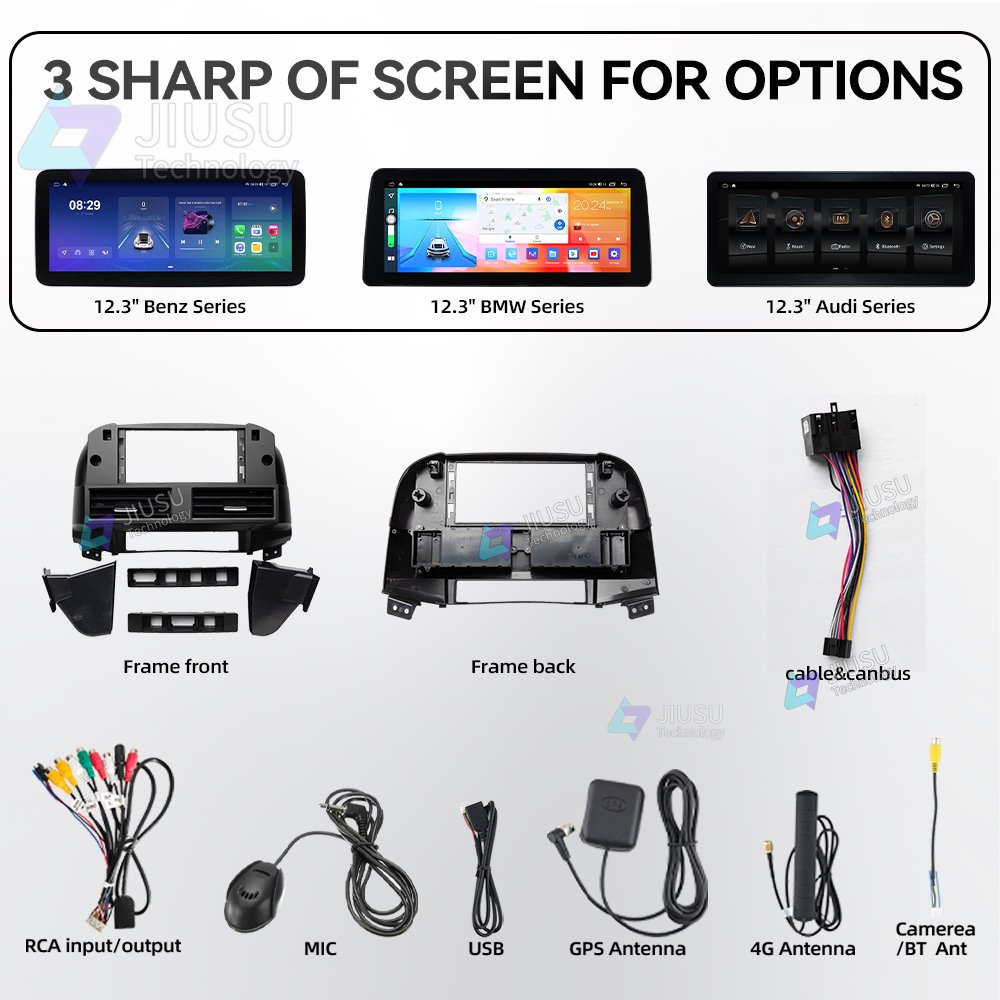 12.3'' Android Car Radio GPS Navigation DVD Player Stereo Multimedia System for Hyundai Santafe 2006-2012 with Carplay DSP DAB