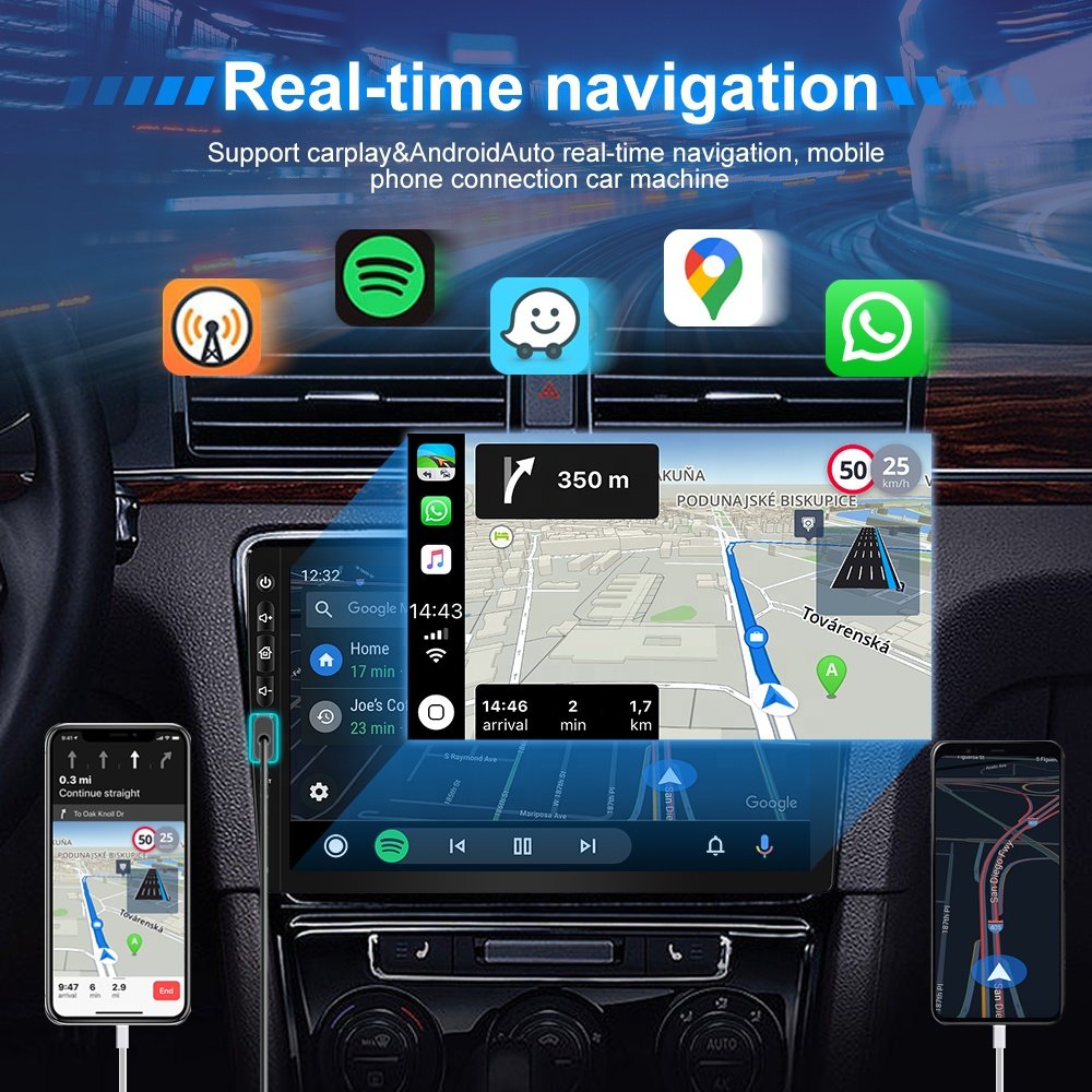 Jmance Factory 9inch Headunit FM AM Radio Wired Carplay Android Auto Stereo Universal 2 Din Car MP5 Player With Camera