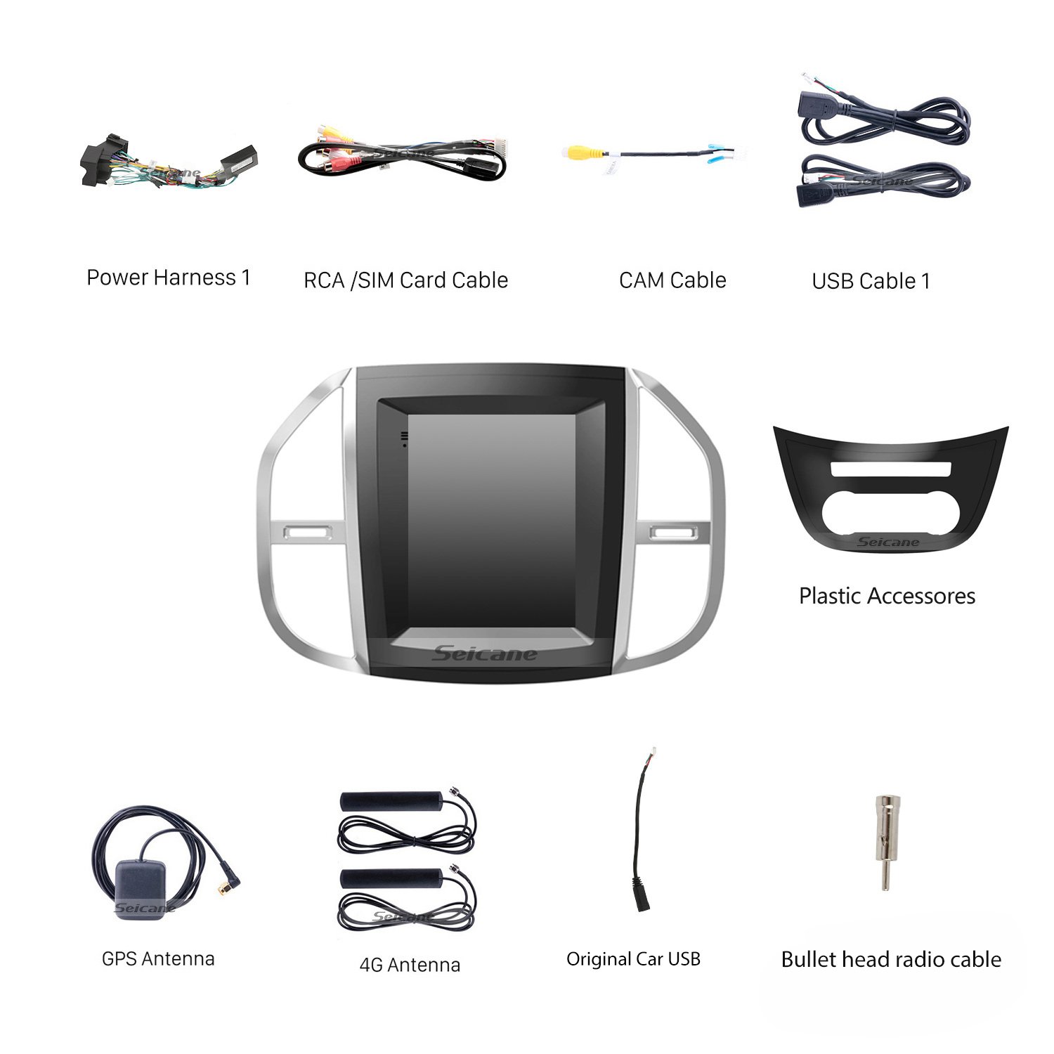 OEM Android 10.0 for Mercedes Benz Vito W447 2016 Radio with 9.7 inch HD Touchscreen GPS Carplay support TPMS DVR