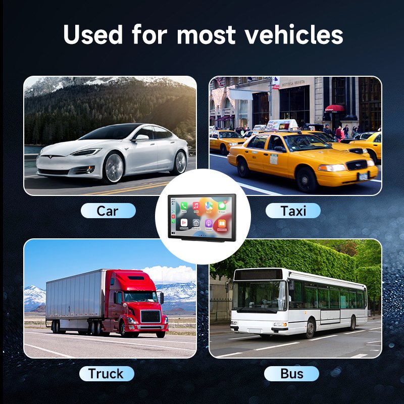 9 Inch Touch Screen CarPlay Android Auto Wireless CarPlay Car Radio Portable Car Radio Carplay Screen Audio MP5 Player DVR