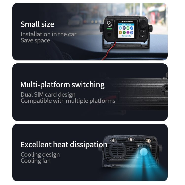 PoC Car Radio 4G LTE 3G/2G Mobile Network mobile Taxi Base radio two way radio Walkie Talkie with SIM Card