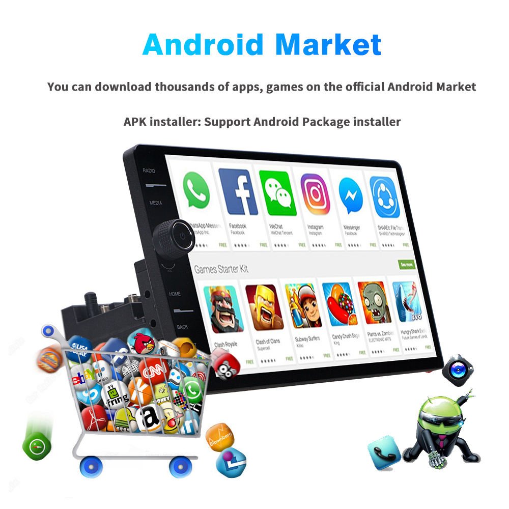 9 inch android car dvd player with BT 1Din Android Knob Inch Car Multimedia Video Player Knob Stereo Radio GPS